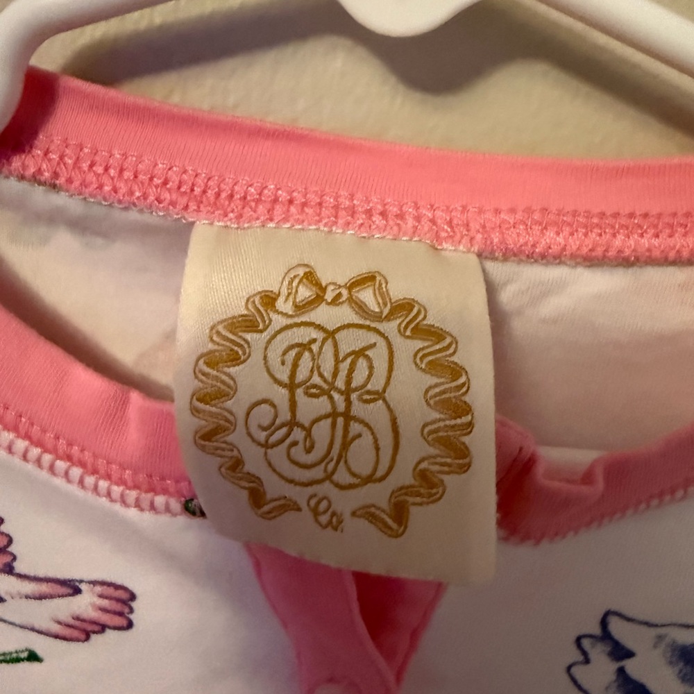 The Beaufort Bonnet Company Swan Print and Pink Accents Pajamas - Picture 3 of 5